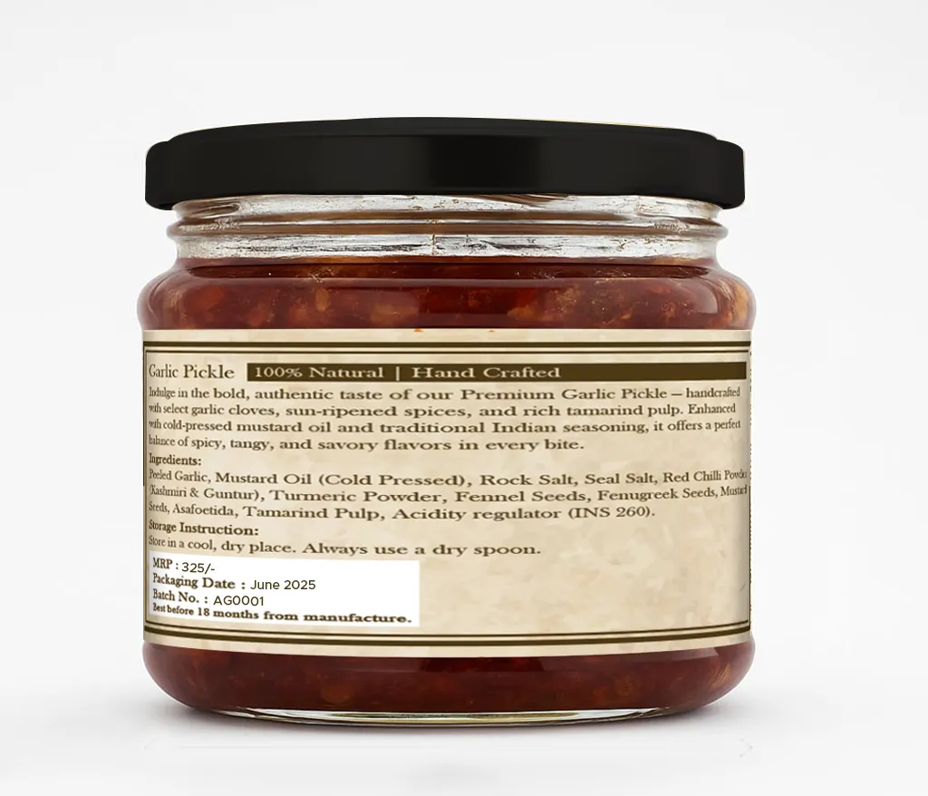 Garlic Pickle Home Made 325 gm – image 3