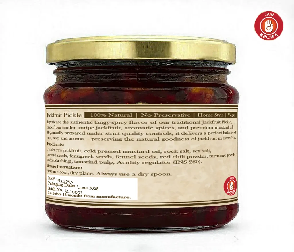 Jackfruit Pickle Home Made 325 gm (Jain Recipe) – image 2