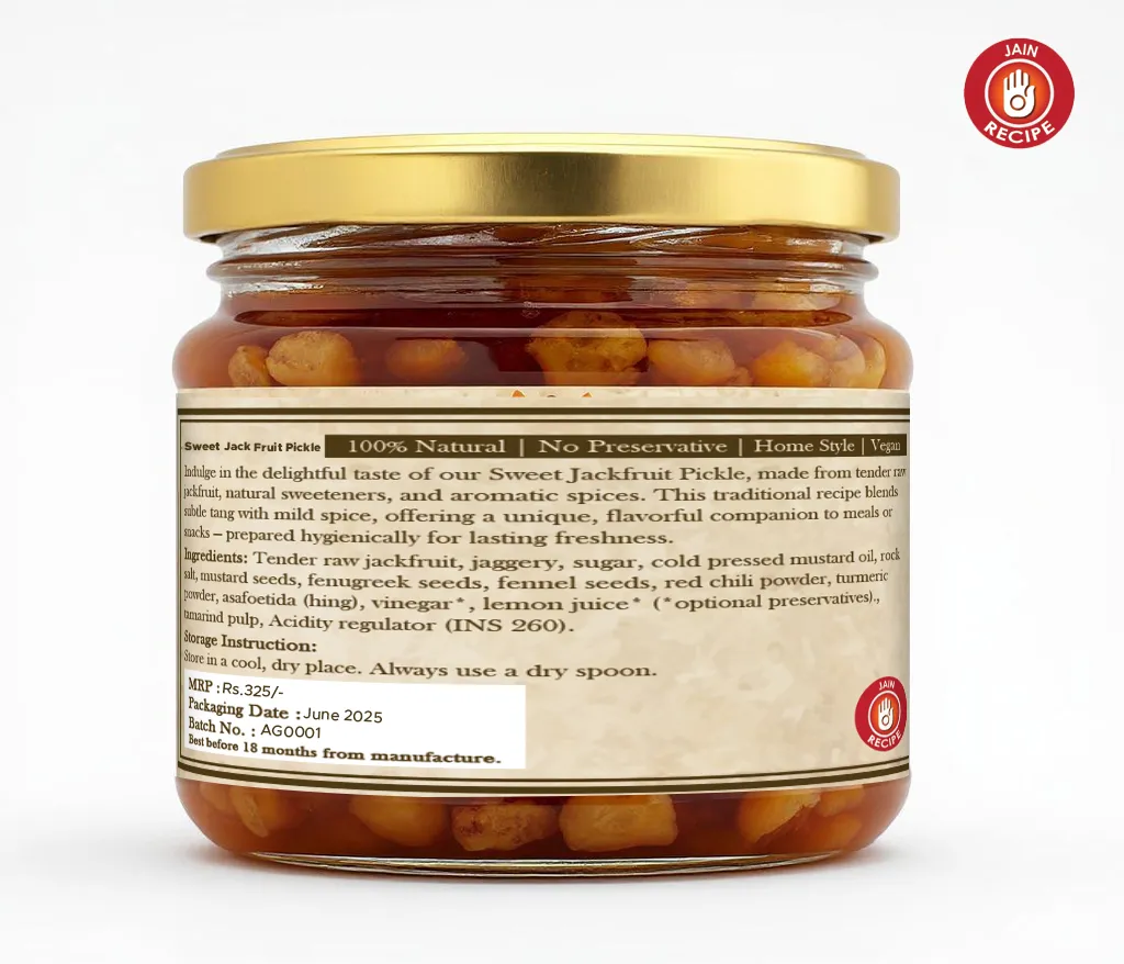 Sweet Jackfruit Pickle Home Made 325 gm (Jain Recipe) – image 2