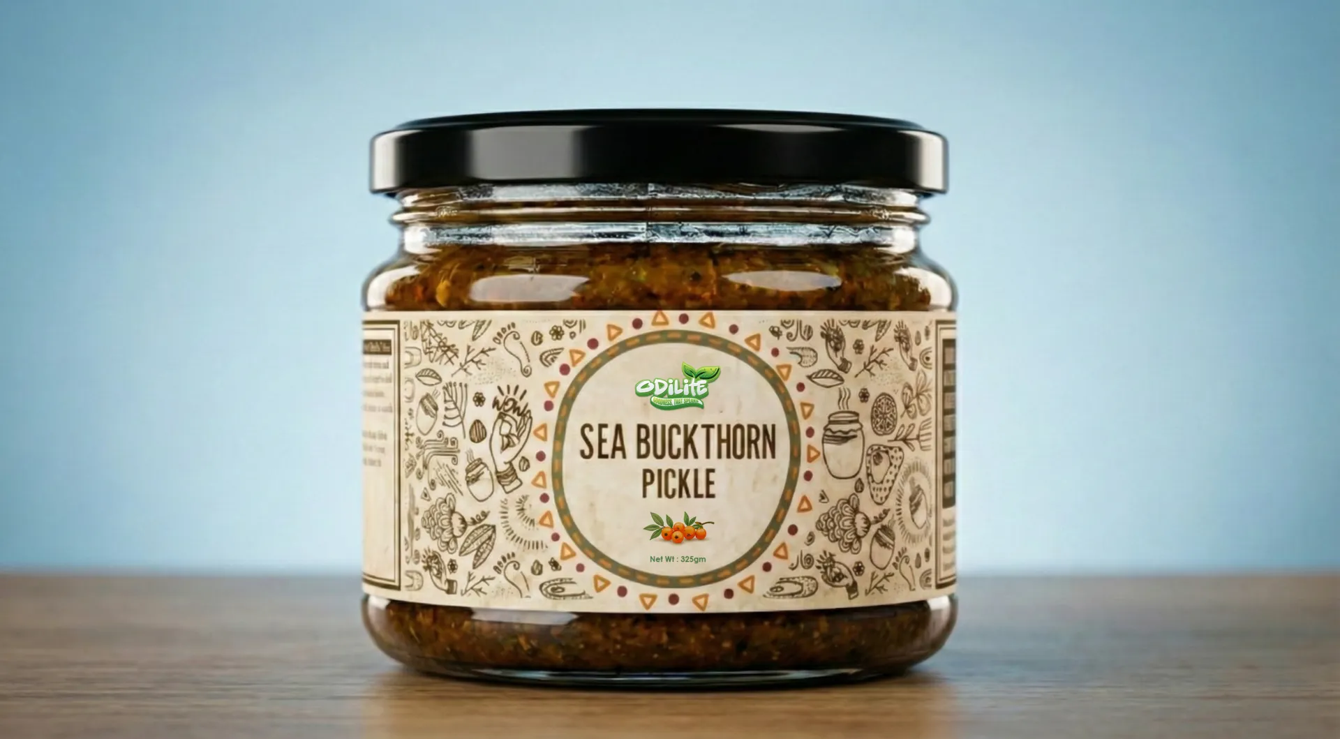 Sea Buckthorn Pickle Home Made 325GM from Odilite Organic – image 1