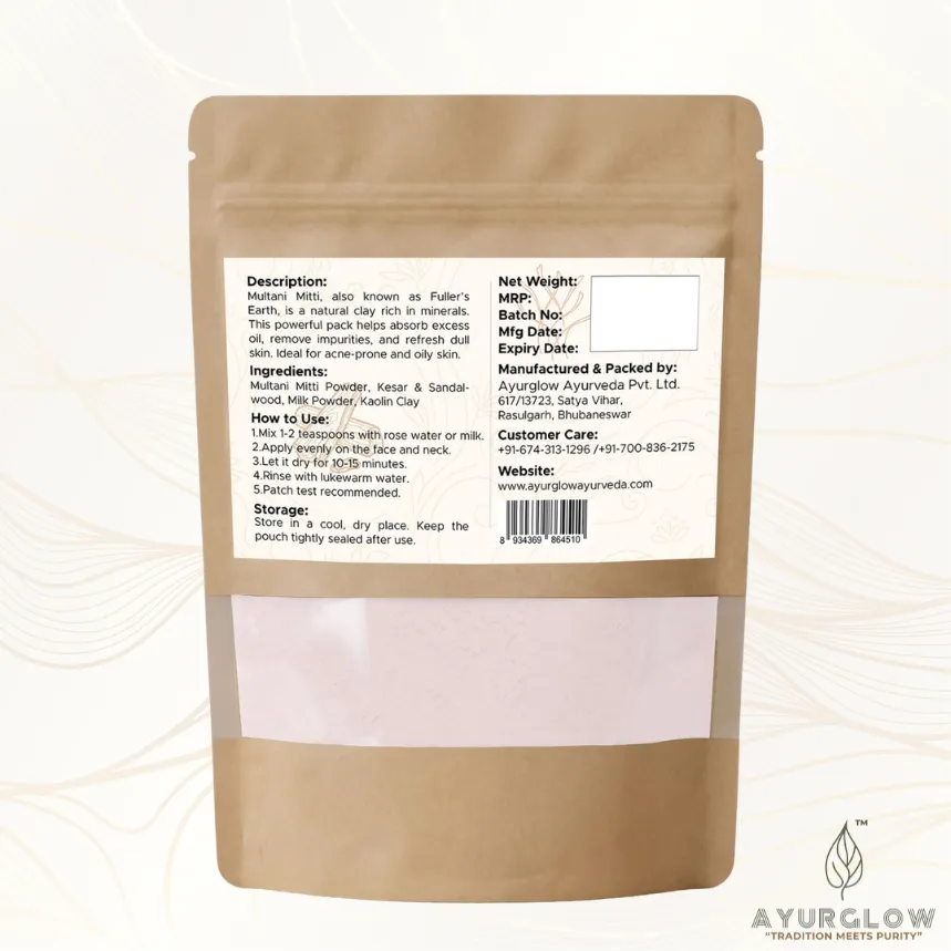 AyurGlow Multani Mitti with Chandan & Kesar – image 2