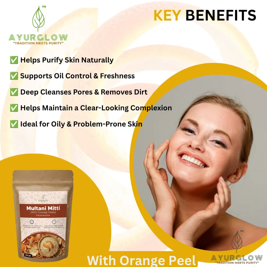 AyurGlow Multani Mitti with Orange Peel – image 3