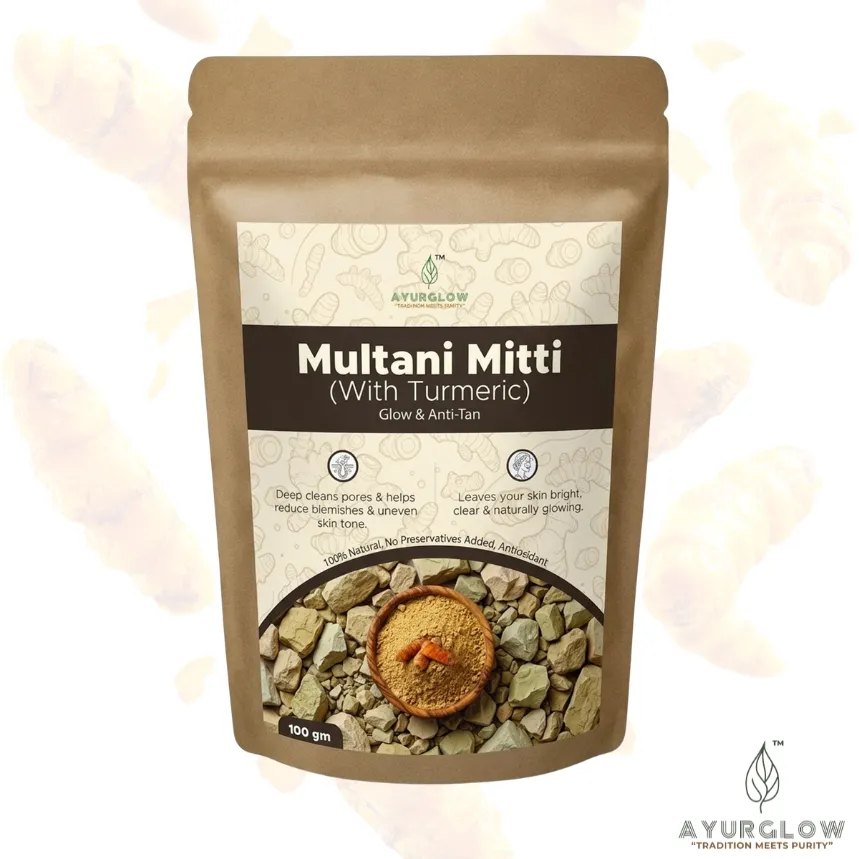 AyurGlow Multani Mitti with Turmeric – image 1