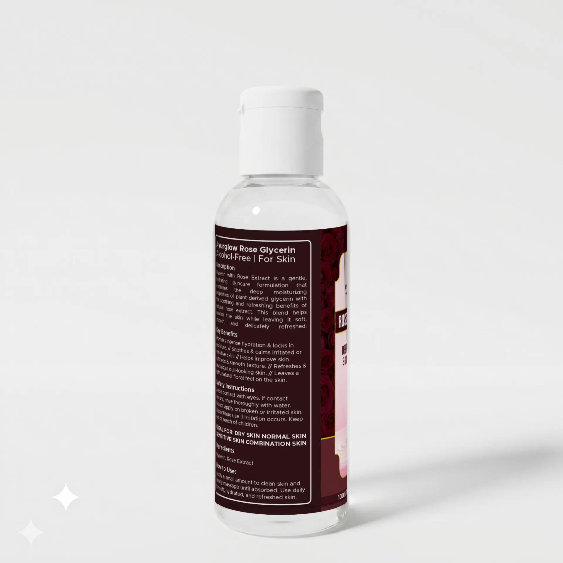 Ayurglow Glycerin with Rose Extract – Deep Moisturizing & Skin Softening Formula – image 3