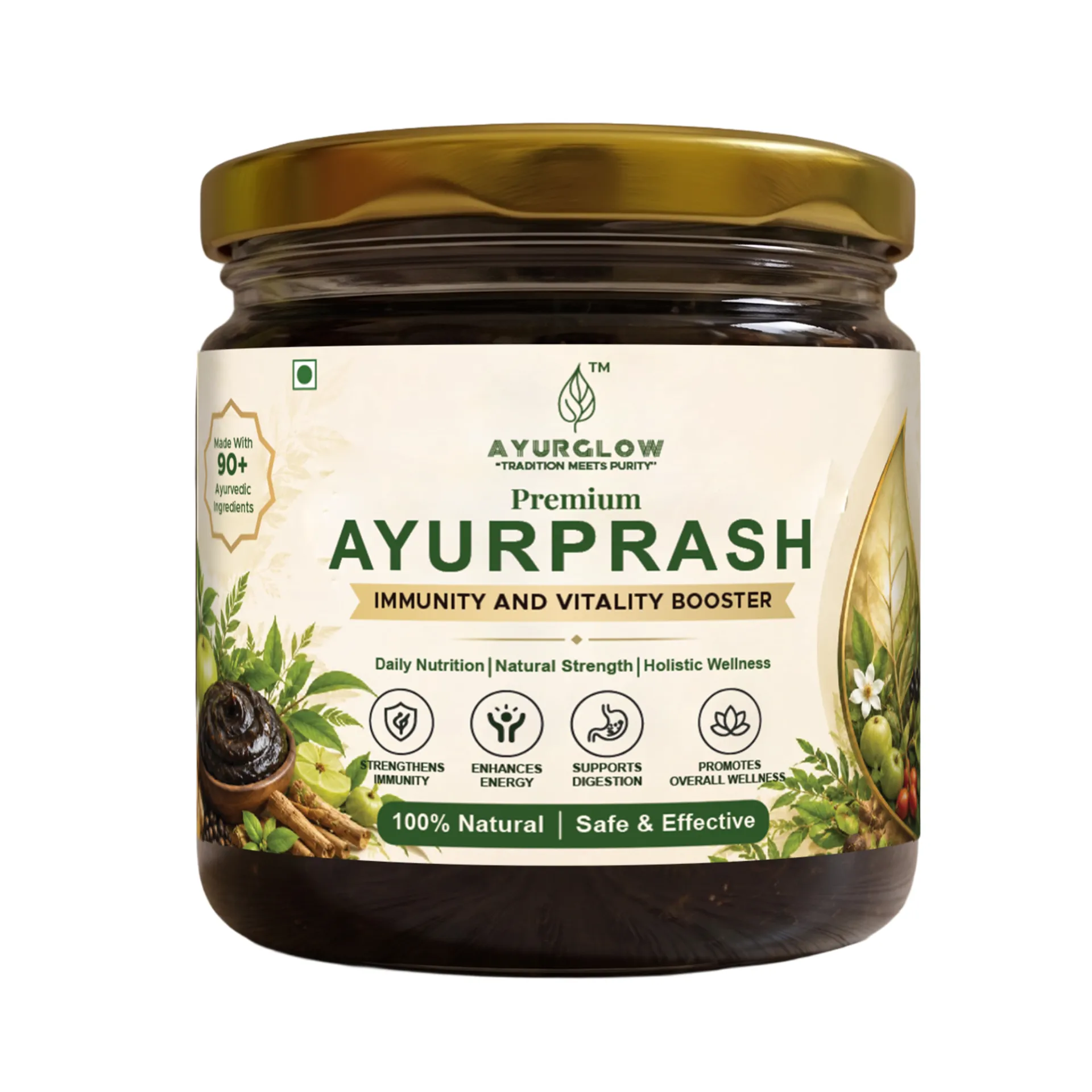 AyurGlow Ayurprash (Premium Chyawanprash with 90+ Herbs & Minerals) – image 1