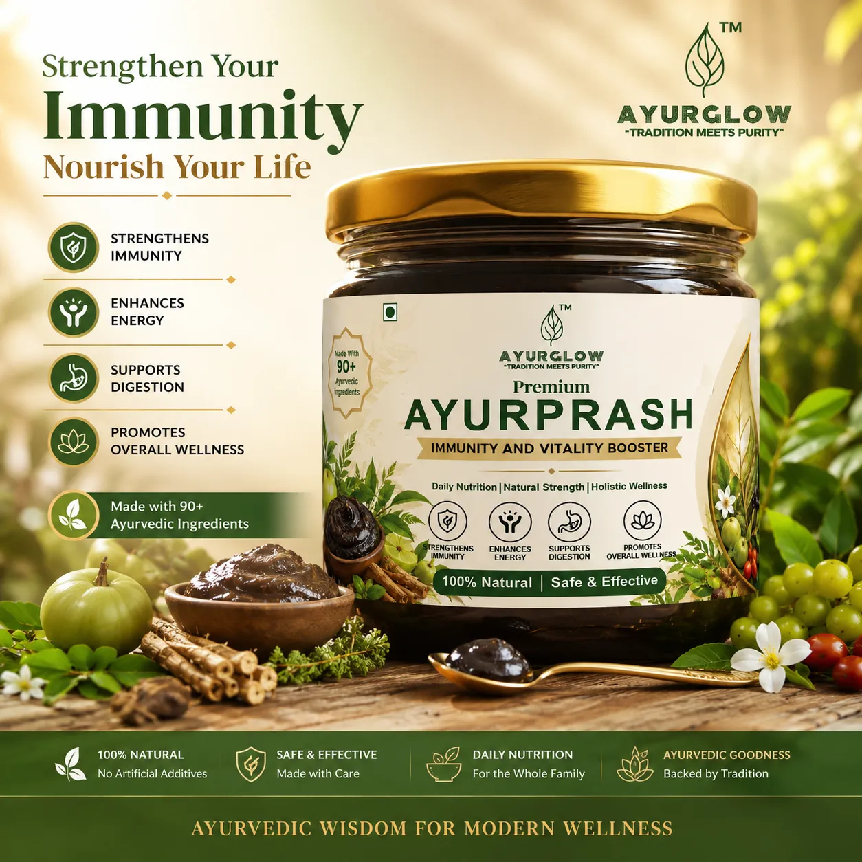 AyurGlow Ayurprash (Premium Chyawanprash with 90+ Herbs & Minerals) – image 5