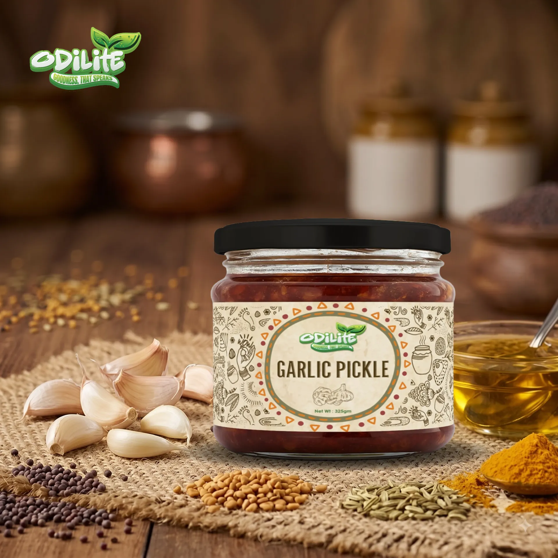Garlic Pickle Home Made 325 gm – image 5