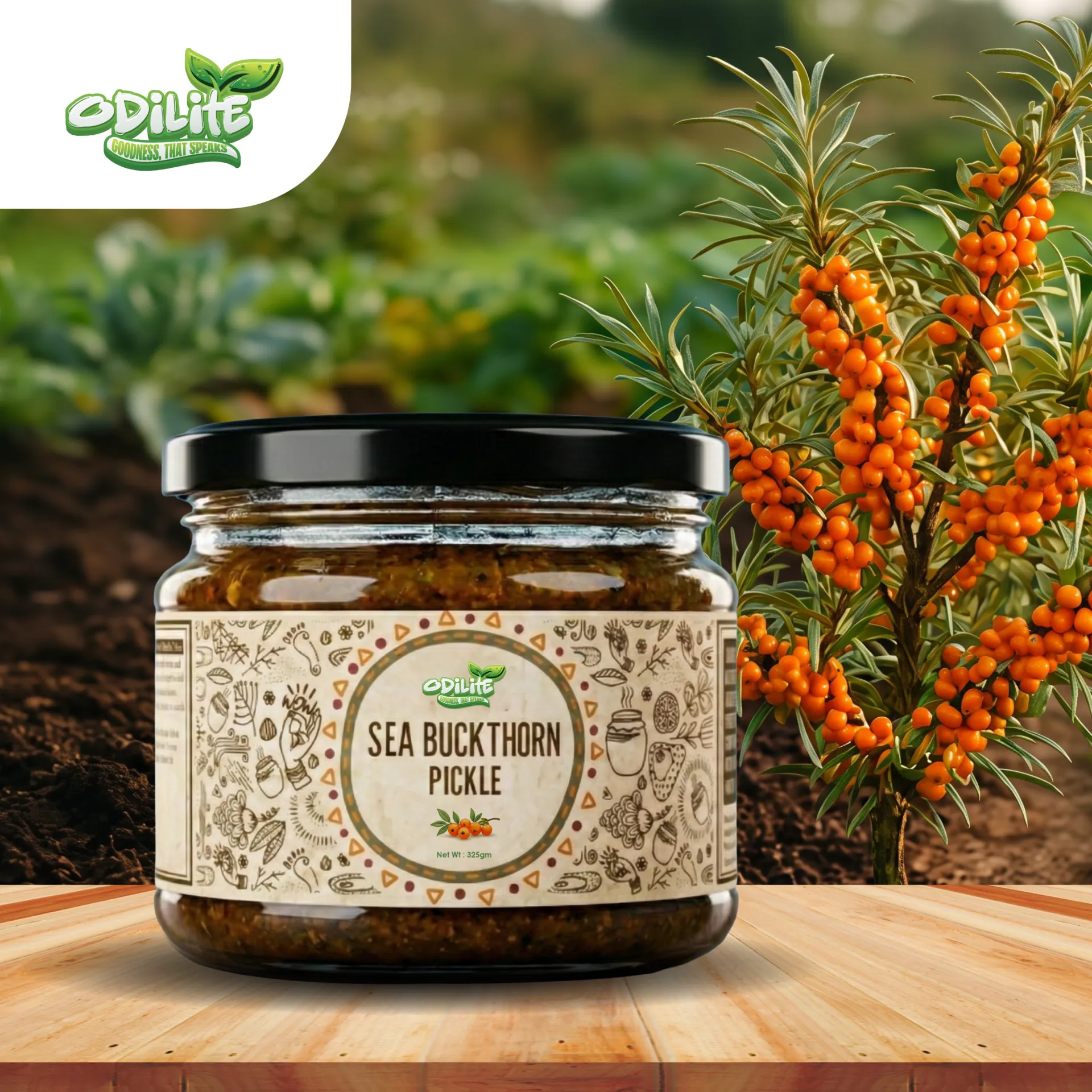 Sea Buckthorn Pickle Home Made 325GM from Odilite Organic – image 5