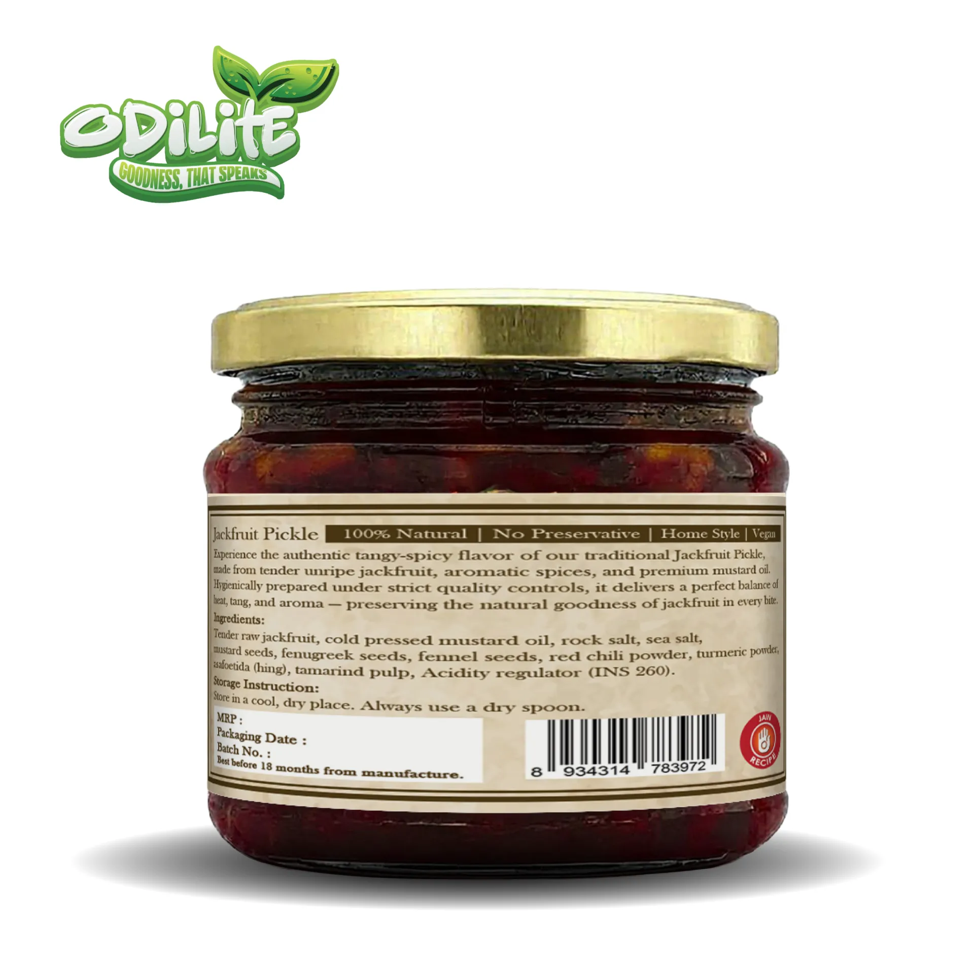 Jackfruit Pickle Home Made 325 gm (Jain Recipe) – image 3