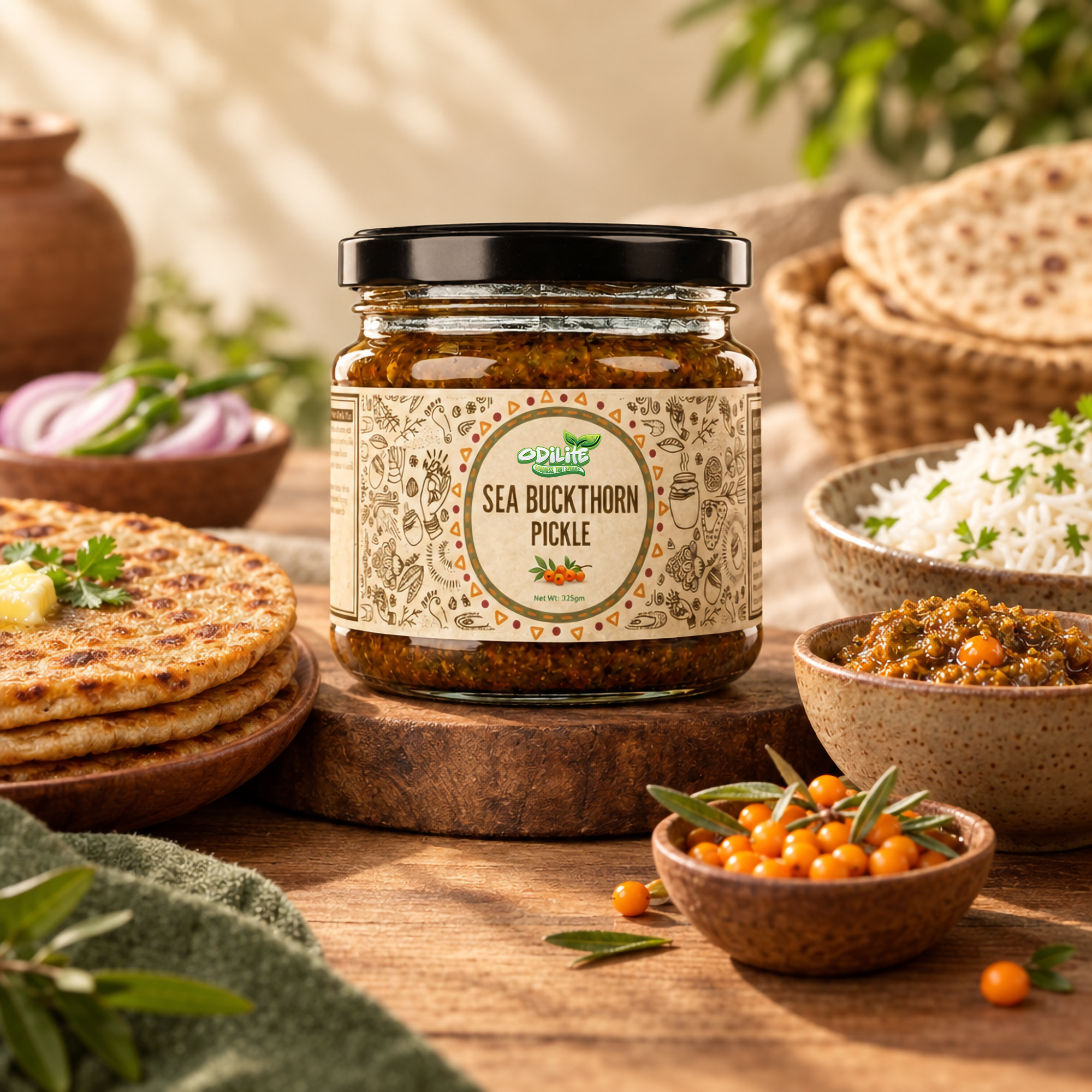 Sea Buckthorn Pickle Home Made 325GM from Odilite Organic – image 6